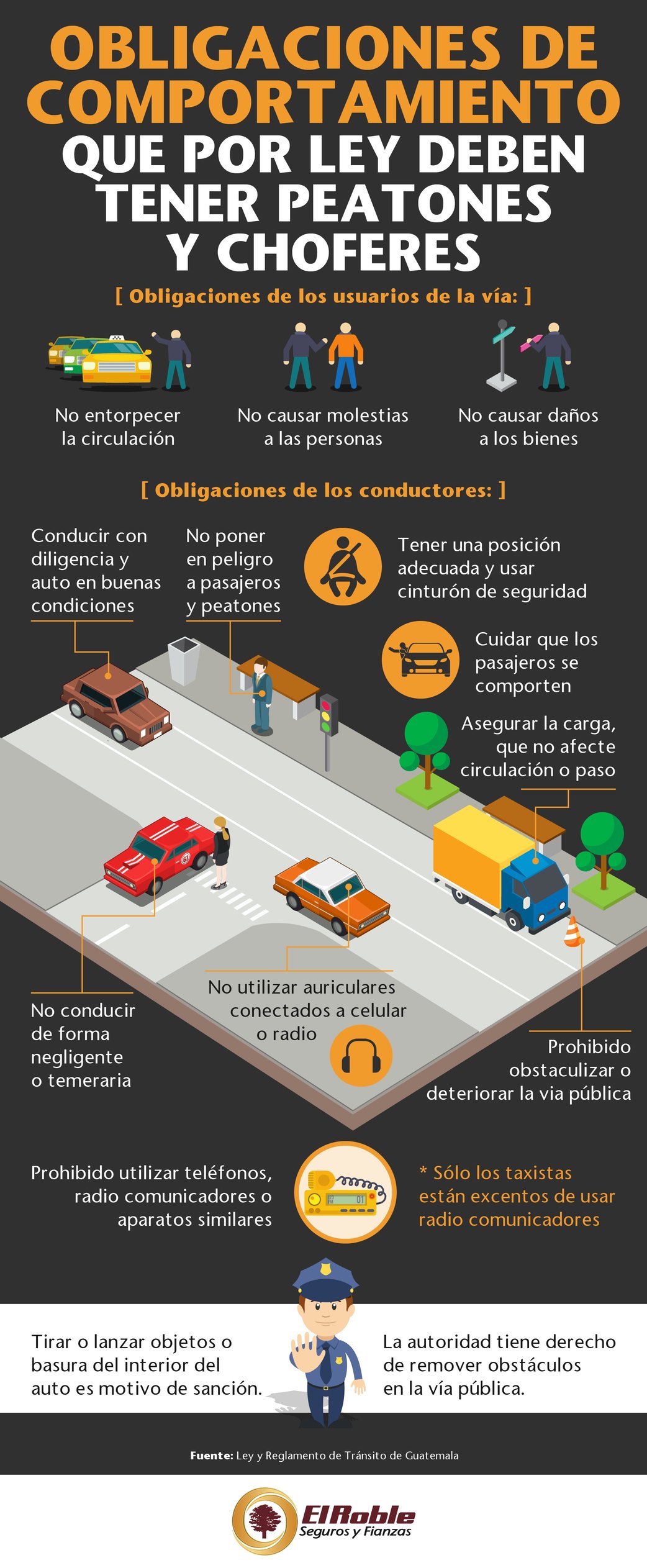 El Roble Educación vial Normas de comportamiento en la circulación